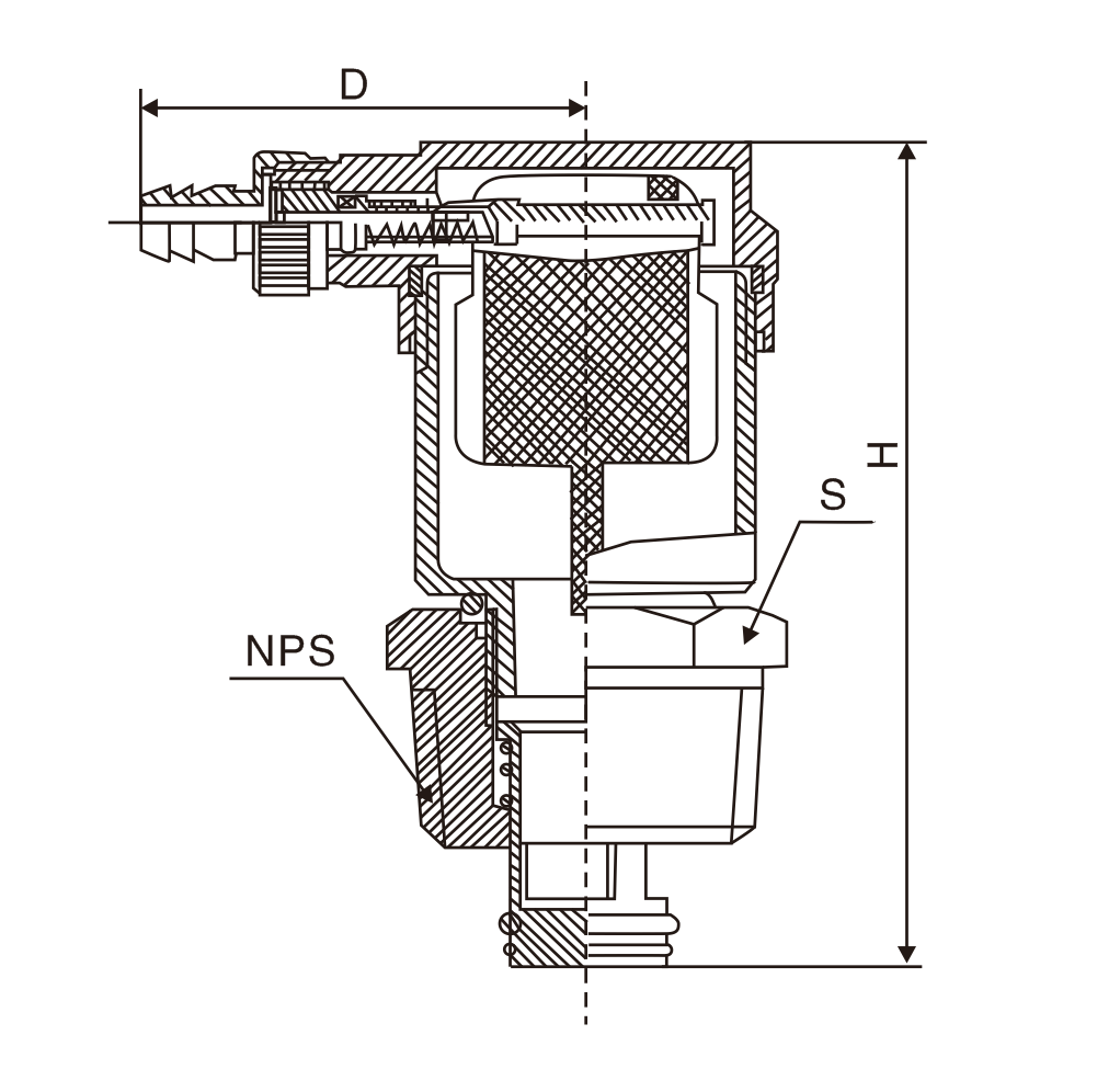黃(huang)銅自動單向排(pái)氣閥(圖1)