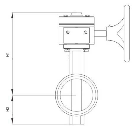 蝸輪信(xìn)号溝槽(cáo)蝶閥(圖(tu)1) 蝸輪信(xin)号溝槽(cáo)蝶閥(圖(tu)1)